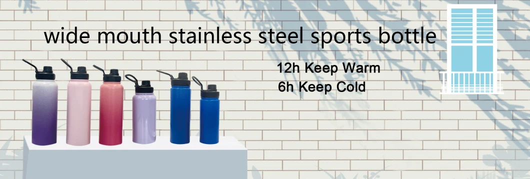 Double Wall Stainless Steel Sports Bottles Vacuum Flask with Lid