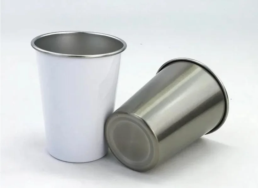 Reusable Stackable 16oz Single Wall Stainless Steel Pint Cup for Outdoor Travel Camping Beer Mug Tumbler