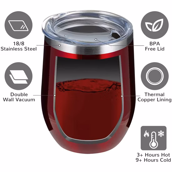 Небьющаяся посуда для напитков на 12 унций, чашка для вина без ножки